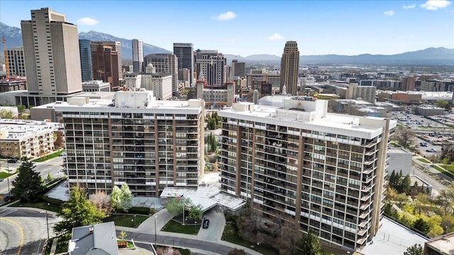 city view with a mountain view
