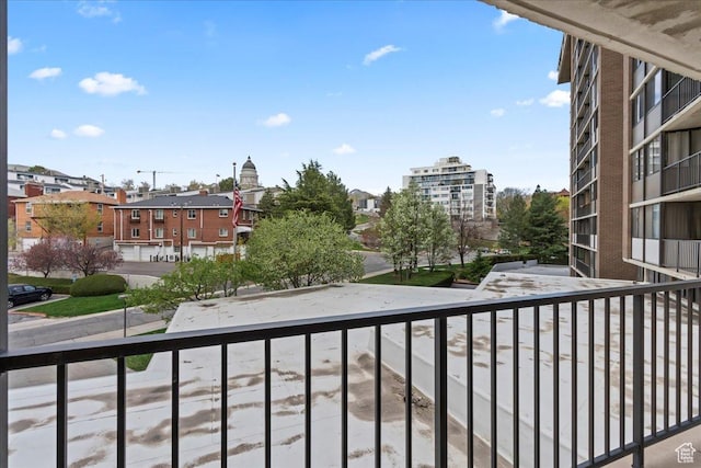 balcony with a residential view