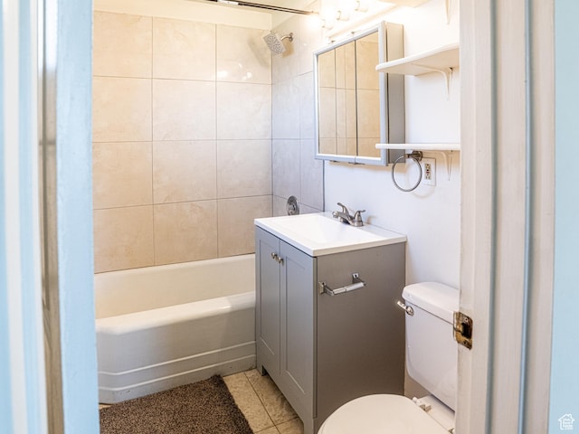 290 W 400 S, Heber City, UT 84032 - bathroom with washtub / shower combination, toilet, vanity, and tile patterned flooring