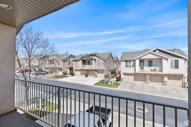 6351 W Traveler Ln, West Jordan, UT 84081 - balcony featuring a residential view