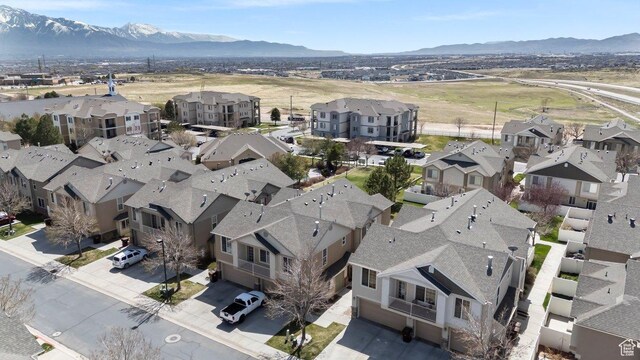 6351 W Traveler Ln, West Jordan, UT 84081 - birds eye view of property featuring a residential view and a mountain view
