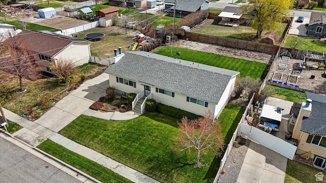 aerial view featuring a residential view