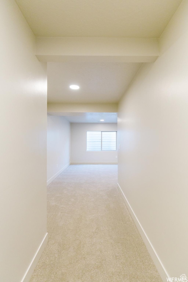 107 W Harvest Village Ln, Saratoga Springs, UT 84045 - corridor featuring carpet flooring, baseboards, and recessed lighting