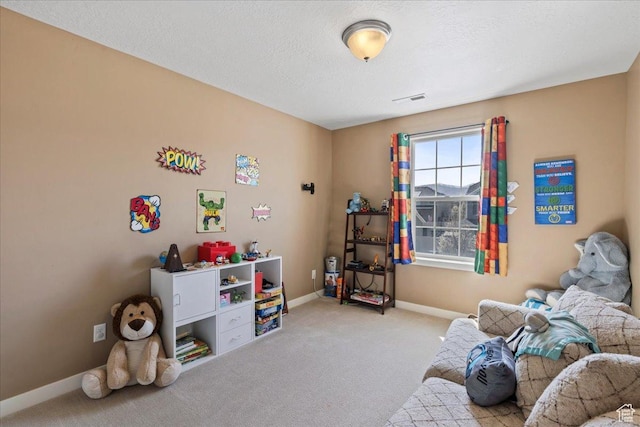 12133 S Broken Arch Ln, Herriman, UT 84096 - bedroom featuring a textured ceiling, baseboards, visible vents, and carpet floors