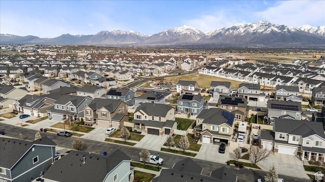 12133 S Broken Arch Ln, Herriman, UT 84096 - birds eye view of property with a residential view and a mountain view