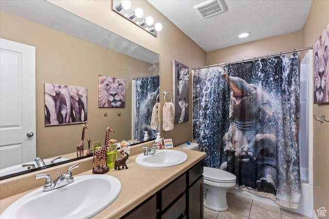 12133 S Broken Arch Ln, Herriman, UT 84096 - bathroom featuring toilet, a sink, tile patterned flooring, and visible vents
