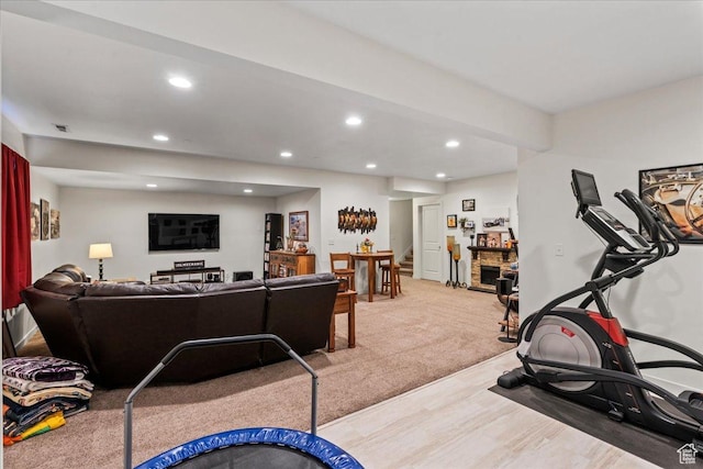 12133 S Broken Arch Ln, Herriman, UT 84096 - exercise area with visible vents and recessed lighting