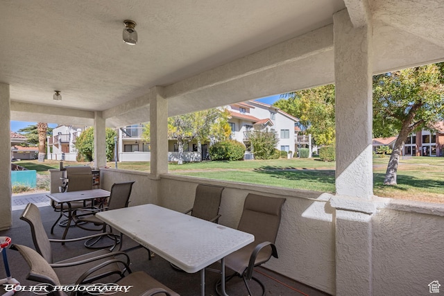 view of patio featuring a residential view