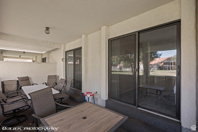 view of patio with outdoor dining space
