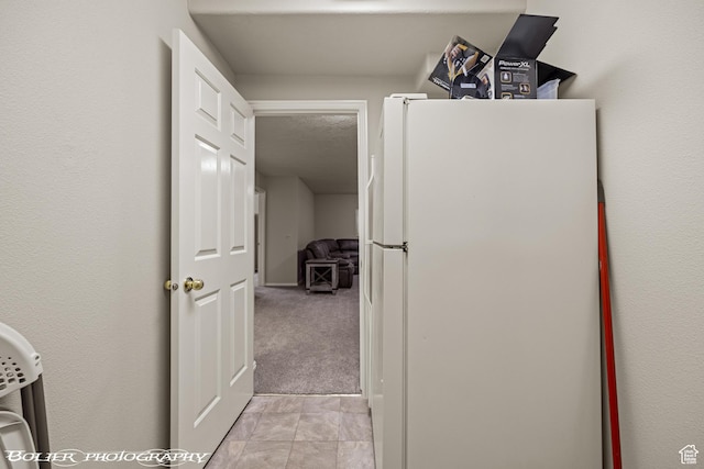 interior space with light colored carpet