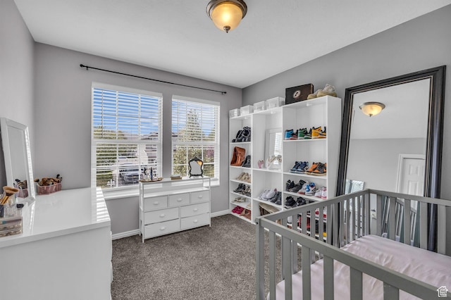 11873 S Coles Camp Cir W, Herriman, UT 84096 - bedroom featuring baseboards, carpet, and a crib