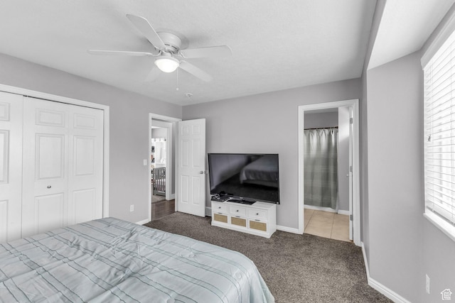 11873 S Coles Camp Cir W, Herriman, UT 84096 - bedroom with a closet, carpet flooring, baseboards, and multiple windows