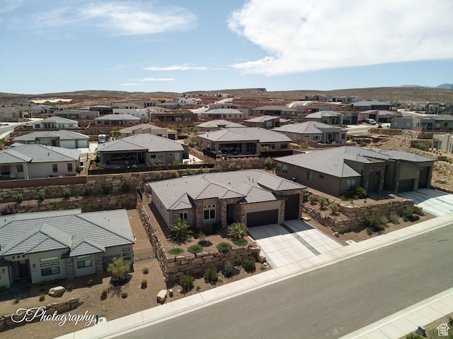 bird's eye view featuring a residential view