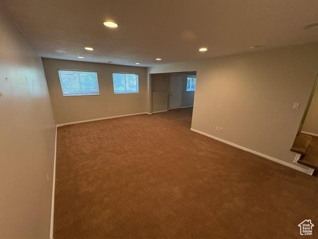 506 S 1200 E, Bountiful, UT 84010 - below grade area with recessed lighting, baseboards, and carpet flooring