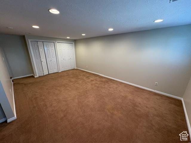 506 S 1200 E, Bountiful, UT 84010 - unfurnished bedroom with recessed lighting, baseboards, and carpet flooring