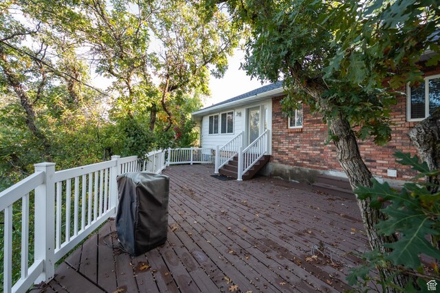 506 S 1200 E, Bountiful, UT 84010 - wooden terrace with area for grilling