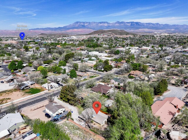 247 S 100 E, Hurricane, UT 84737 - birds eye view of property with a residential view and a mountain view