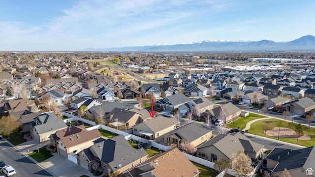 10756 S Autumn Wind Way W, South Jordan, UT 84009 - drone / aerial view with a mountain view and a residential view