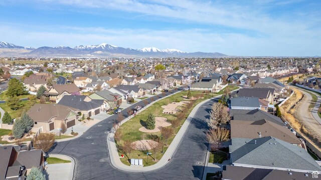 10756 S Autumn Wind Way W, South Jordan, UT 84009 - birds eye view of property with a mountain view and a residential view