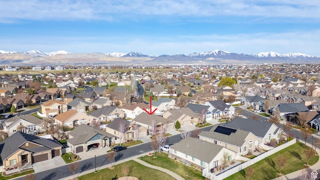 10756 S Autumn Wind Way W, South Jordan, UT 84009 - birds eye view of property featuring a mountain view and a residential view