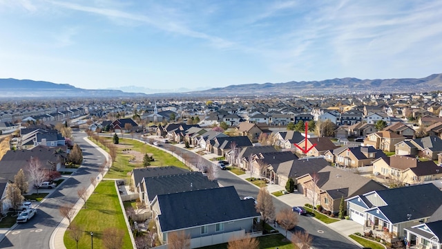 10756 S Autumn Wind Way W, South Jordan, UT 84009 - drone / aerial view with a residential view and a mountain view