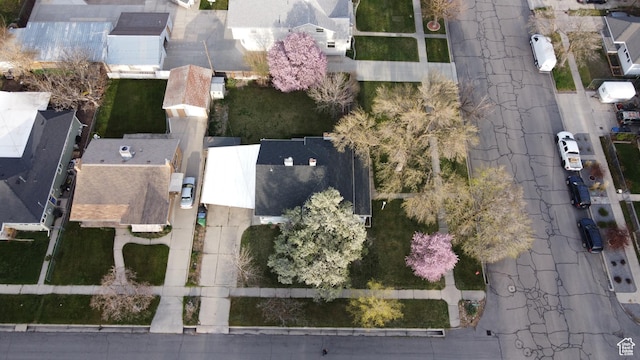 drone / aerial view with a residential view