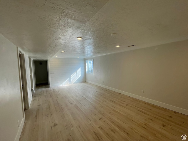 129 N 3rd E, Franklin, ID 83237 - interior space with recessed lighting, light wood-style floors, baseboards, and a textured ceiling