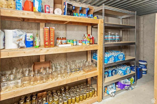 view of storage room