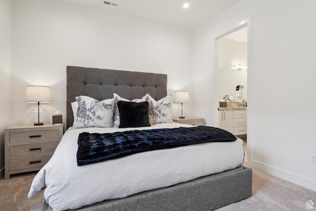 1526 W Orion Way, Heber City, UT 84032 - bedroom with baseboards, visible vents, ensuite bath, and carpet floors