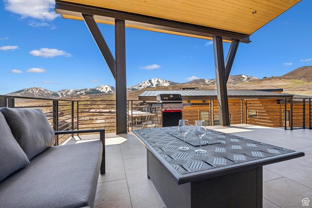 1526 W Orion Way, Heber City, UT 84032 - view of patio with a mountain view and area for grilling