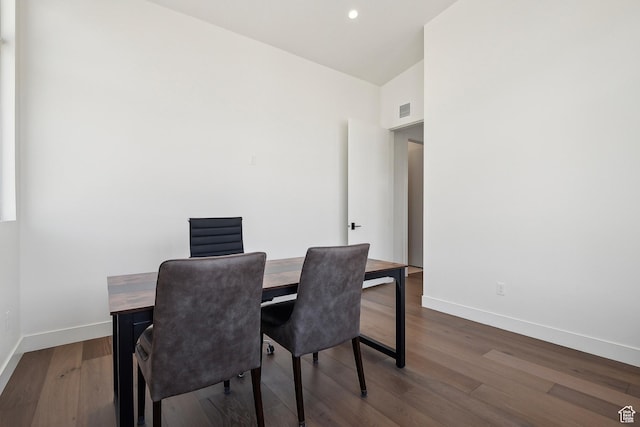 1526 W Orion Way, Heber City, UT 84032 - dining room with baseboards, recessed lighting, visible vents, and dark wood-style flooring