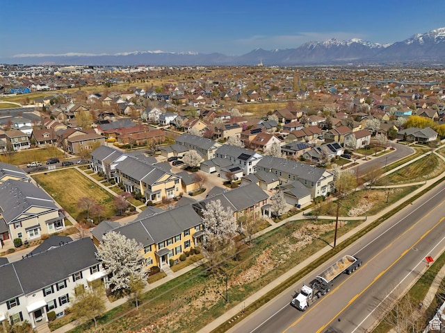 4911 W Calton Ln S, South Jordan, UT 84095 - birds eye view of property with a mountain view and a residential view