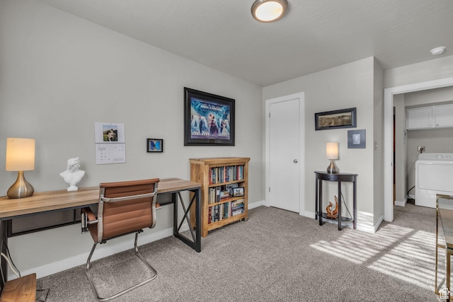 3618 S 300 E Unit A, Salt Lake City, UT 84115 - carpeted office with washer / clothes dryer and baseboards