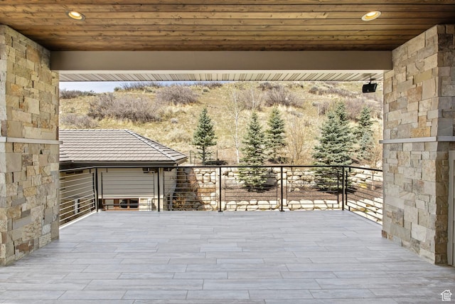 view of patio / terrace featuring a balcony