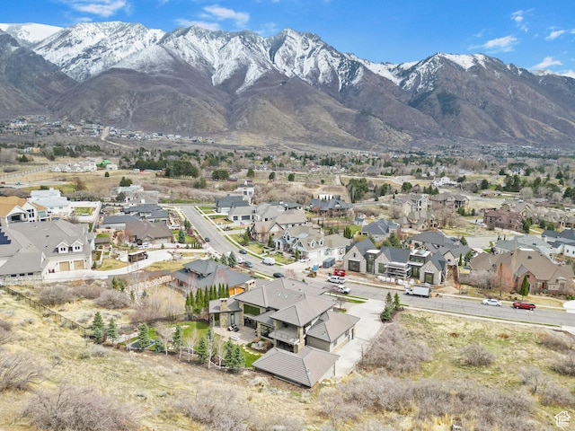 view of mountain feature with a residential view