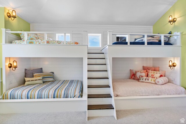bedroom with carpet