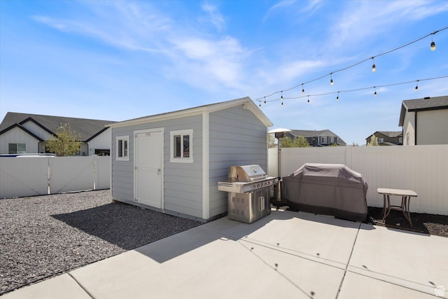 283 E Echo Ledge Dr S, Saratoga Springs, UT 84045 - view of outbuilding with an outbuilding, fence, and a gate