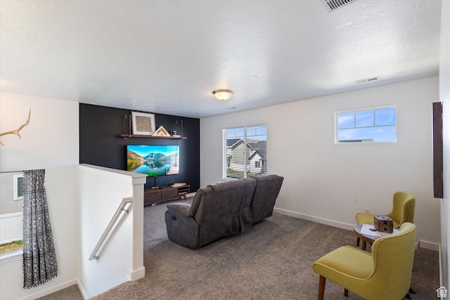 283 E Echo Ledge Dr S, Saratoga Springs, UT 84045 - carpeted living room featuring baseboards and visible vents