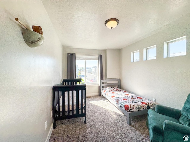 847 E 275 N Unit 847, Hyrum, UT 84319 - bedroom with a textured ceiling, a textured wall, baseboards, and carpet