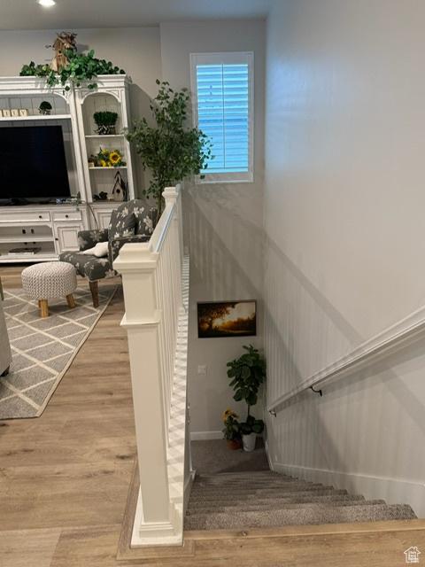 328 E 1100 S, Centerville, UT 84014 - stairway with wood finished floors