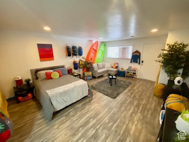 331 N 400 E, Logan, UT 84321 - bedroom with recessed lighting and wood finished floors