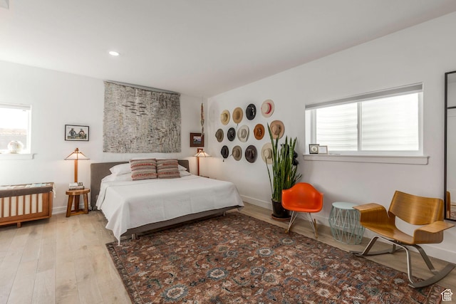 528 W Weber Canyon Rd, Oakley, UT 84055 - bedroom featuring wood finished floors, recessed lighting, and baseboards