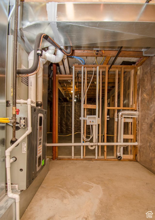 3804 E 2050 N, Eden, UT 84310 - unfinished basement with heating unit