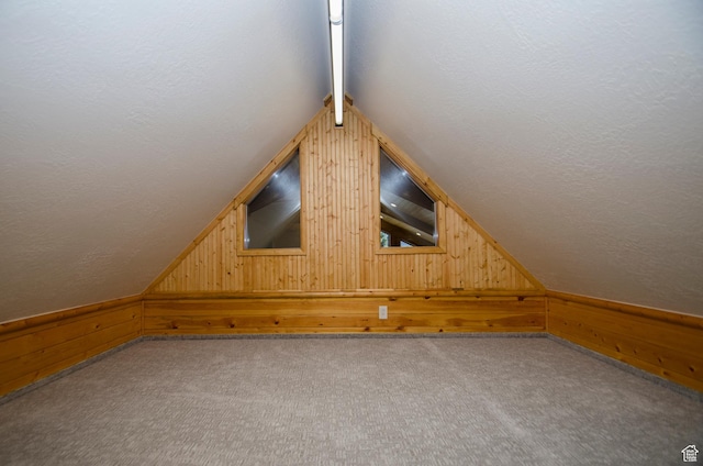 3804 E 2050 N, Eden, UT 84310 - additional living space featuring wood walls, carpet flooring, and lofted ceiling