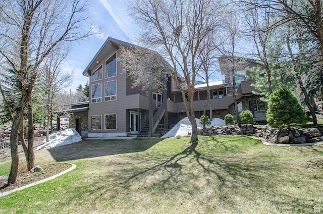 3804 E 2050 N, Eden, UT 84310 - rear view of property with a lawn