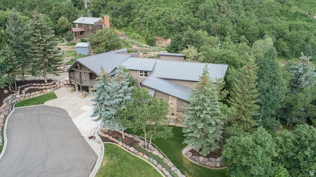 3804 E 2050 N, Eden, UT 84310 - birds eye view of property with a wooded view