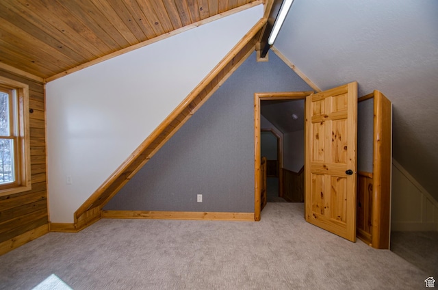 3804 E 2050 N, Eden, UT 84310 - additional living space with wood walls, carpet, and lofted ceiling