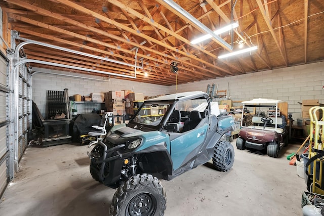 154 W Main St, Bicknell, UT 84715 - garage featuring concrete block wall