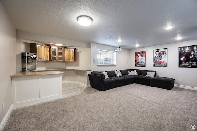 2115 N 5 E, Layton, UT 84041 - living area featuring light carpet, baseboards, and a textured ceiling