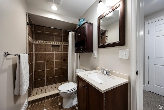 2115 N 5 E, Layton, UT 84041 - full bath featuring a tile shower, vanity, toilet, and tile patterned flooring